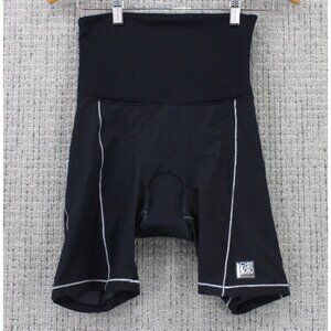 De Soto Cycling Shorts Womens Large L Black Solid Stretch Padded Outdoor Sports